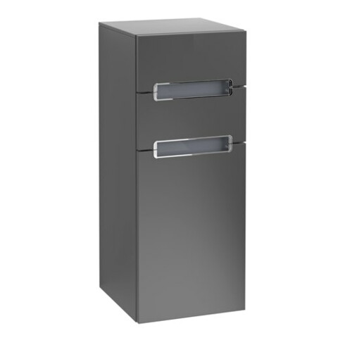 V&B Seitenschrank Subway 2.0 35,6x85,7cm, re, Gr. chr, we, bl ma Lac