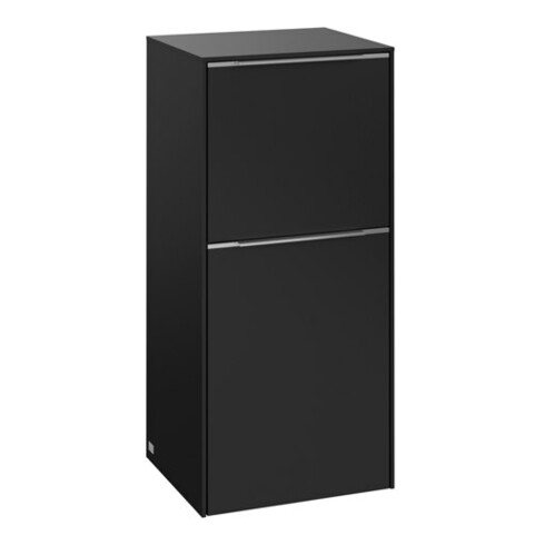 V&B Seitenschrank Subway 3.0 40x86x36,2cm, Sch L/Gr Alu gl, volc bla