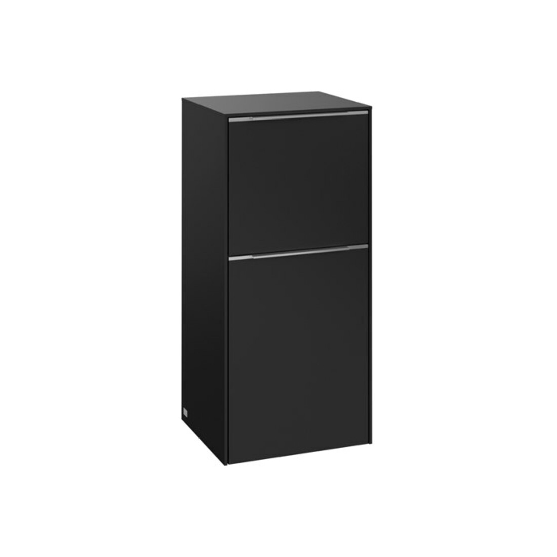 V&B Seitenschrank Subway 3.0 40x86x36,2cm, Sch L/Gr Alu gl, volc bla