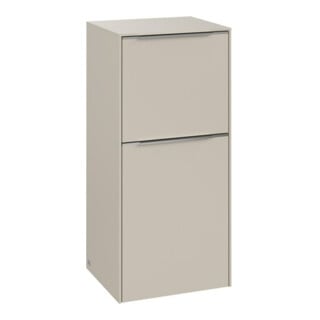 V&B Seitenschrank Subway 3.0 40x86x36,2cm, Sch R/Gr Alu gl, cashm Gr