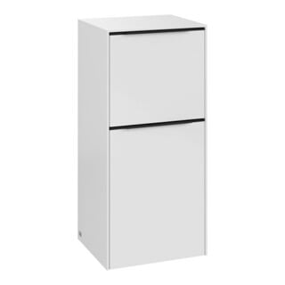 V&B Seitenschrank Subway 3.0 40x86x36,2cm, Sch R/Gr vo b, Brill. wh.