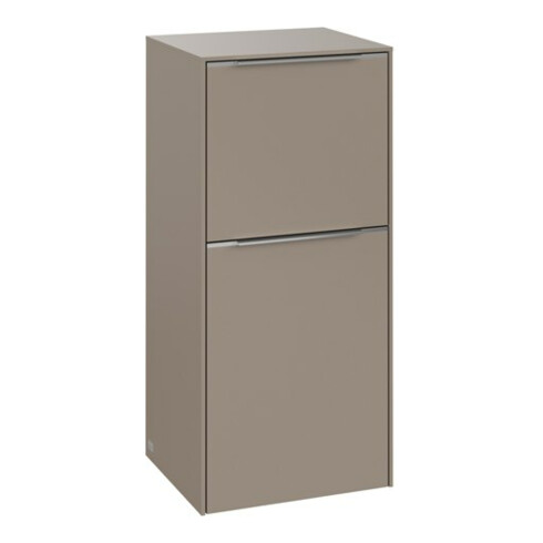 V&B Seitenschrank Subway 3.0 40x86x36,2cm, Scha L/Griff Alu gl, taupe