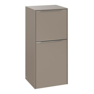 V&B Seitenschrank Subway 3.0 40x86x36,2cm, Scha R/Griff Alu gl, taupe