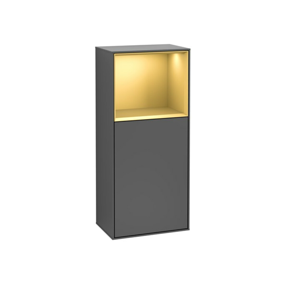 V&B Seitenschrank Wandbeleuchtung Finion 41,8x93,6cm, l, Reg ob gol m, Anthrac. m