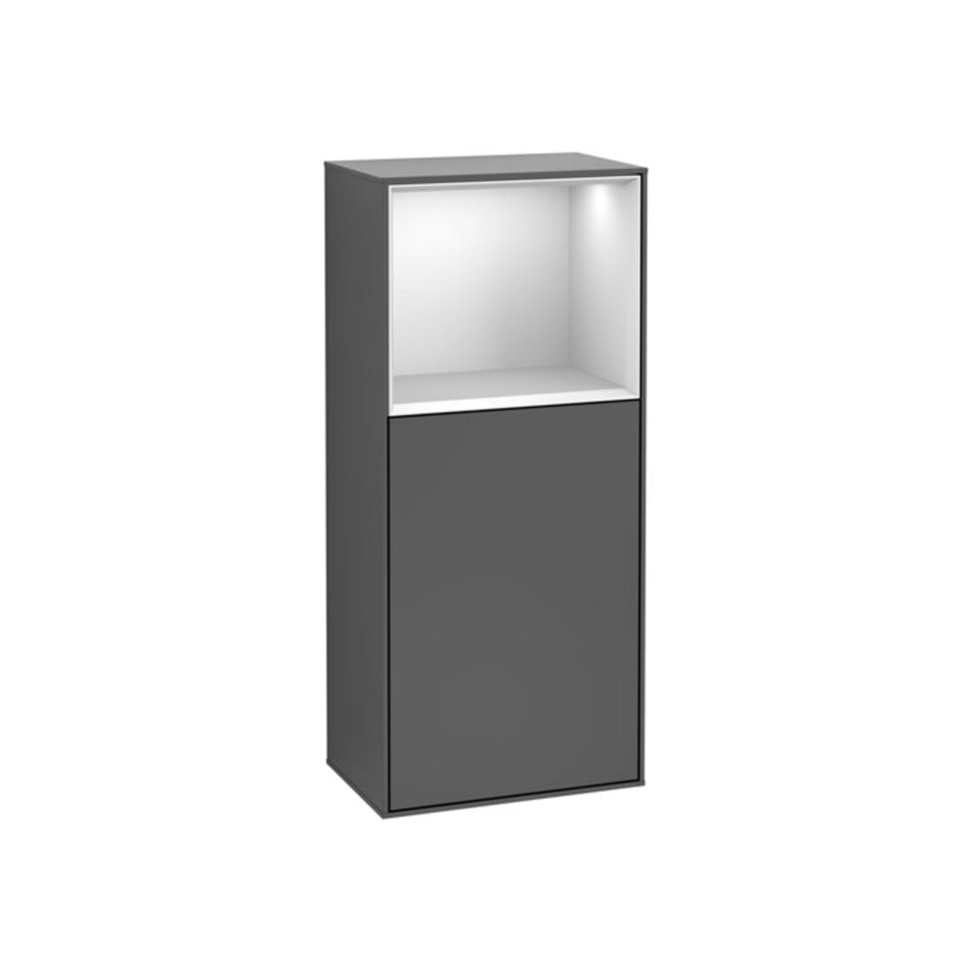 V&B Seitenschrank Wandbeleuchtung Finion 41,8x93,6cm, l, Reg ob wh. m, Anthrac. m