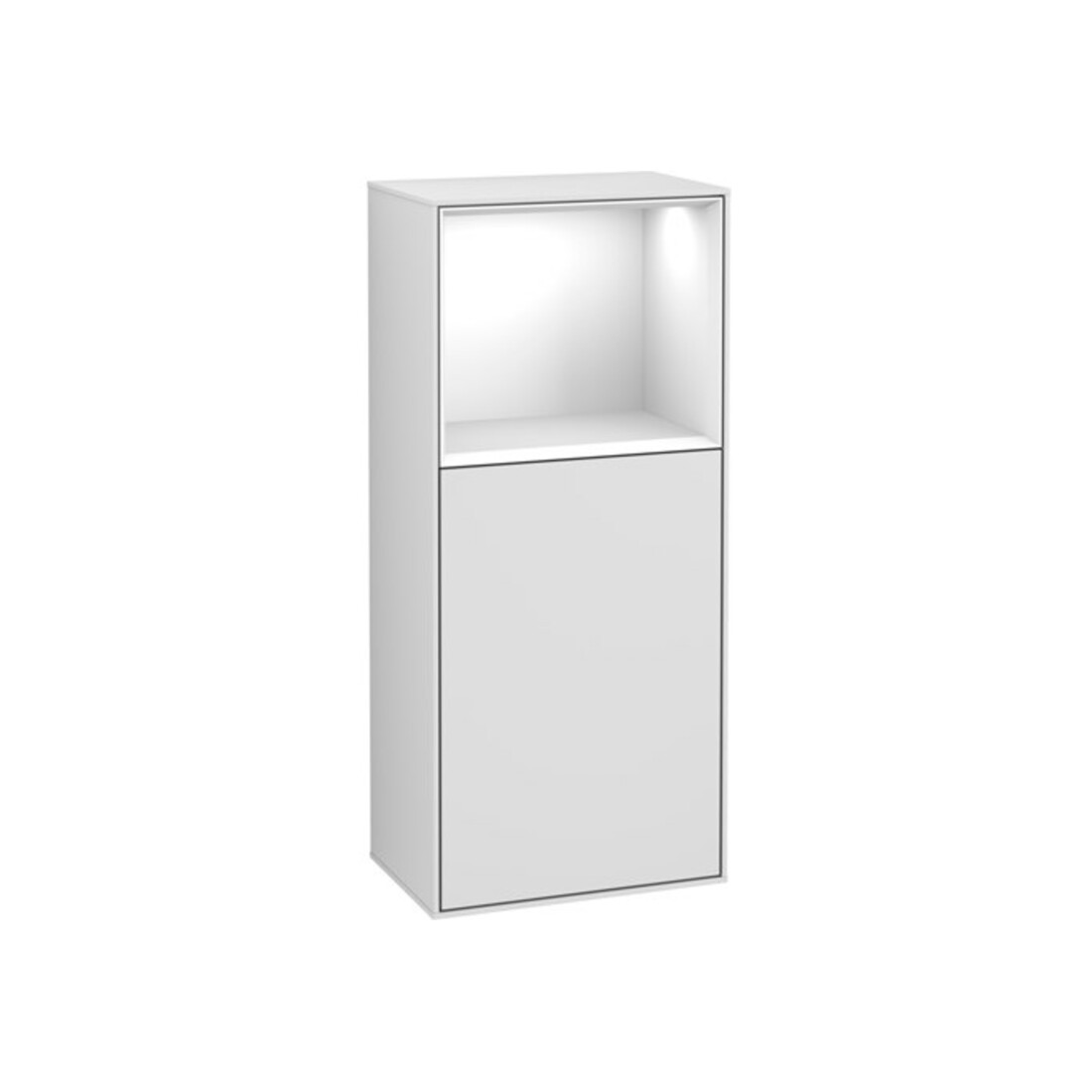 V&B Seitenschrank Wandbeleuchtung Finion 41,8x93,6cm, l, Rg ob glo wh., wh. m Lac