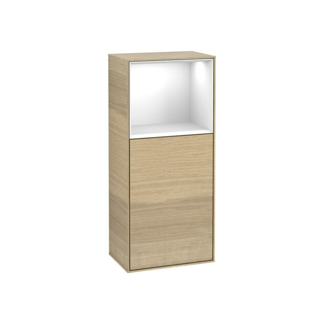 V&B Seitenschrank Wandbeleuchtung Finion 41,8x93,6cm, li, Reg ob glo wh., Oa ven