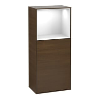 V&B Seitenschrank Wandbeleuchtung Finion 41,8x93,6cm, li, Reg ob glo wh., wal ven