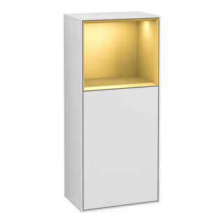 V&B Seitenschrank Wandbeleuchtung Finion 41,8x93,6cm, li, Reg ob gol m, wh. m Lac