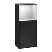 V&B Seitenschrank Wandbeleuchtung Finion 41,8x93,6cm, li, Reg ob wh. m, bla m Lac