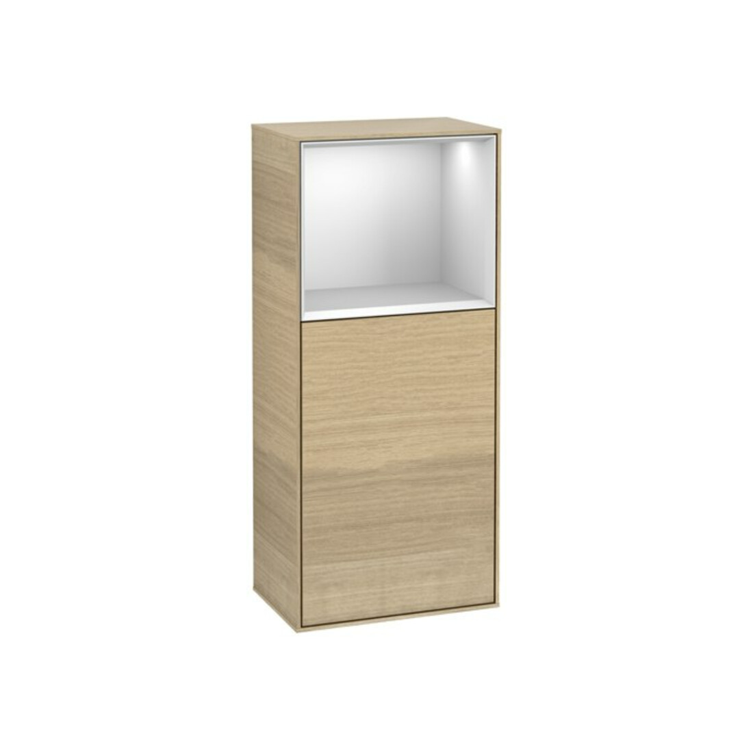 V&B Seitenschrank Wandbeleuchtung Finion 41,8x93,6cm, li, Reg ob wh. m, Oa Veneer