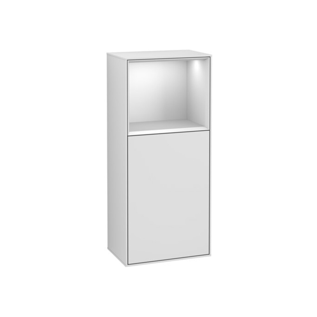 V&B Seitenschrank Wandbeleuchtung Finion 41,8x93,6cm, li, Reg ob wh. m, wh. m Lac