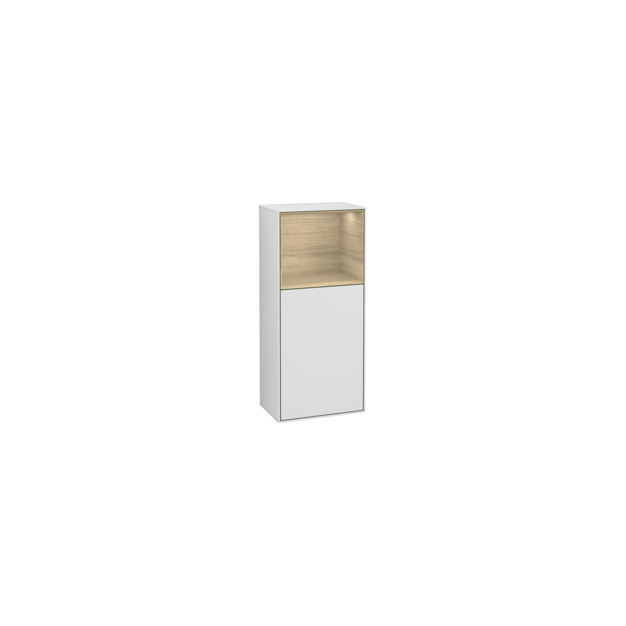 V&B Seitenschrank Wandbeleuchtung Finion 41,8x93,6cm, r, Reg ob Oa ven, wh. m Lac ; Villeroy & Boch