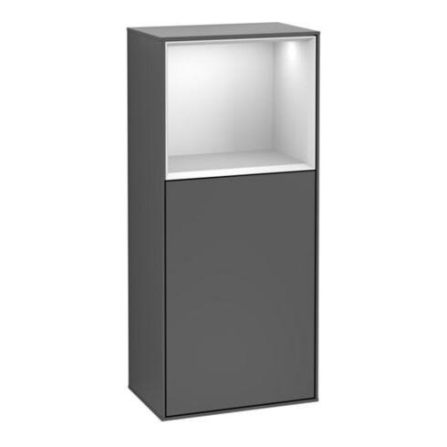 V&B Seitenschrank Wandbeleuchtung Finion 41,8x93,6cm, r, Reg ob wh. m, Anthrac. m