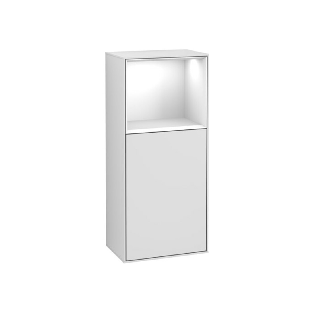 V&B Seitenschrank Wandbeleuchtung Finion 41,8x93,6cm, r, Rg ob glo wh., wh. m Lac