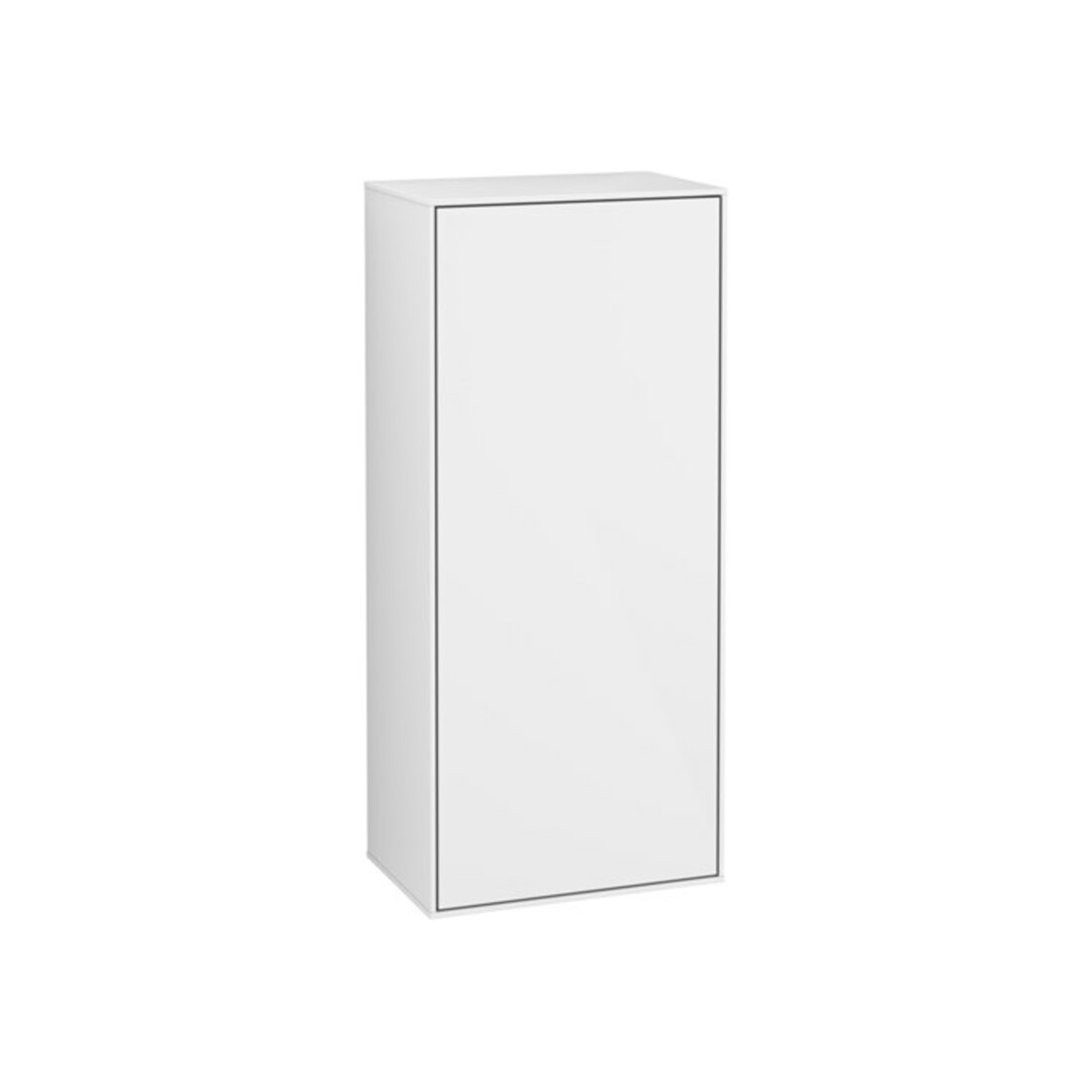 V&B Seitenschrank Wandbeleuchtung Finion 41,8x93,6x27cm, Anschl li, glo wh. Lac