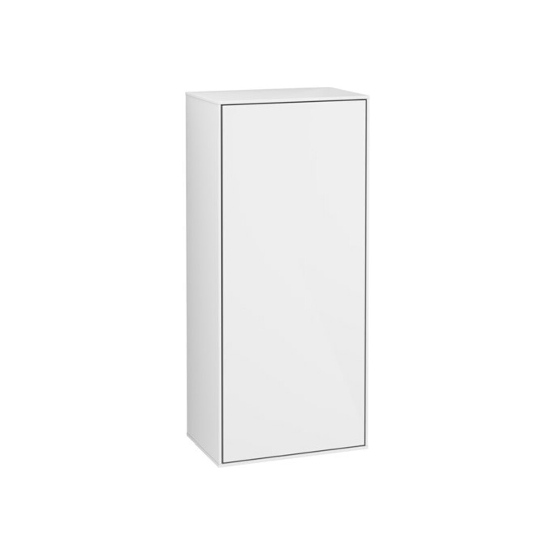 V&B Seitenschrank Wandbeleuchtung Finion 41,8x93,6x27cm, Anschl re, glo wh. Lac