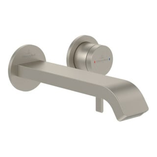 V&B Set de montage complet Dawn Mitigeur lavabo encastré 2 trous, sans vidage, WD, inox brossé bleu