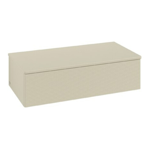 V&B Sideboard mit Frontstruktur Antao 100x26,8x50cm, WBP botti., si Gr m Lac