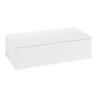 V&B Sideboard mit Frontstruktur Antao 100x26,8x50cm, WBP botti., wh. m Lac