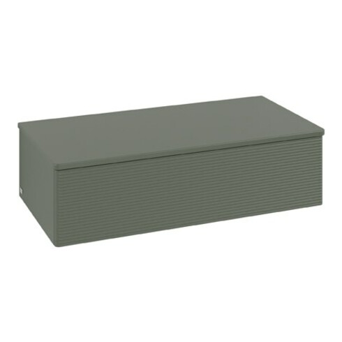 V&B Sideboard mit Frontstruktur Antao 100x26,8x50cm, WBP Lac, lea gre. m Lac