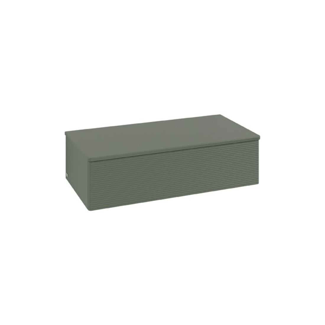 V&B Sideboard mit Frontstruktur Antao 100x26,8x50cm, WBP Lac, lea gre. m Lac
