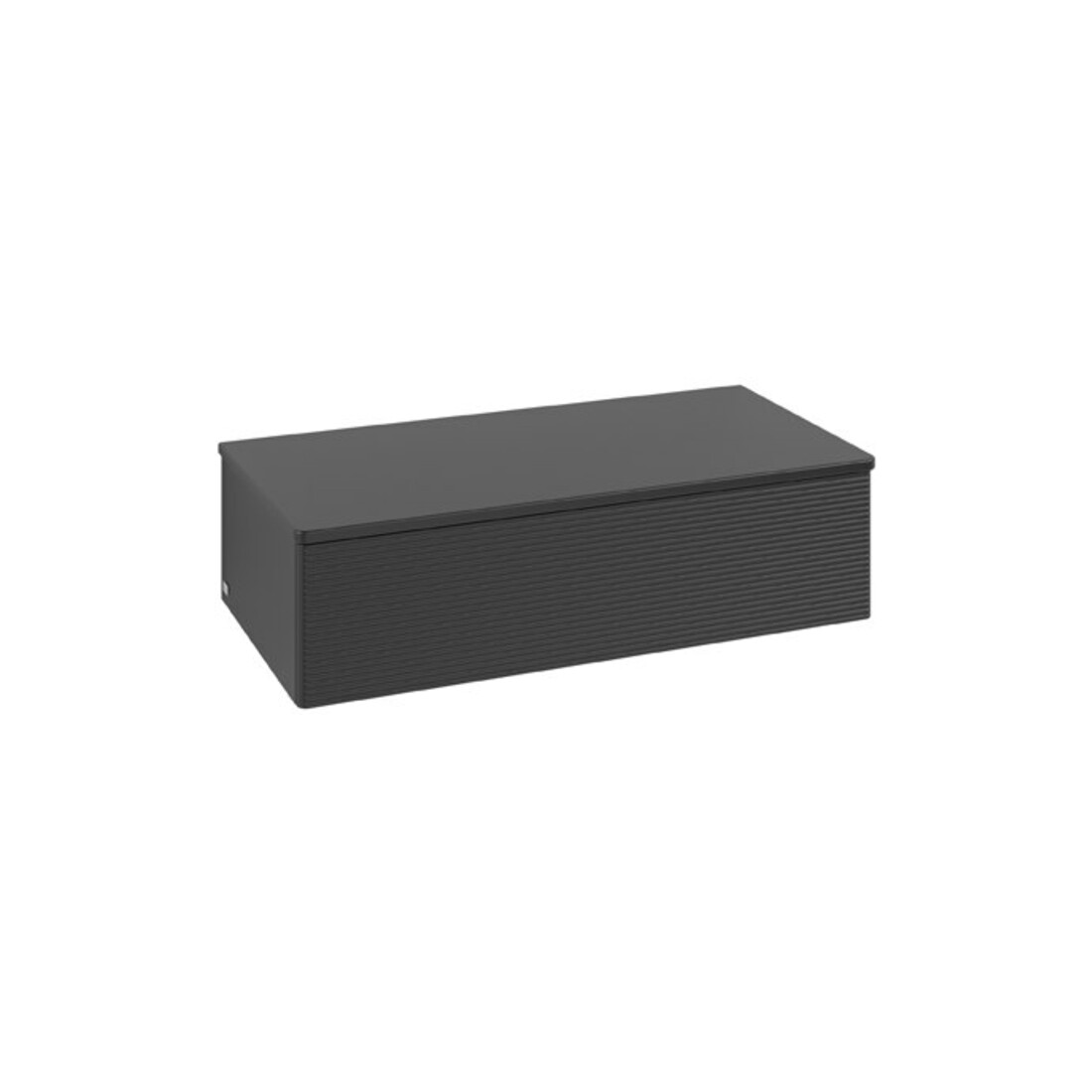 V&B Sideboard mit Frontstruktur Antao 100x26,8x50cm, WBP w. wal, bla m Lac