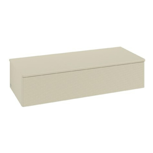 V&B Sideboard mit Frontstruktur Antao 120x26,8x50cm, WBP botti., si Gr m Lac