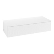 V&B Sideboard mit Frontstruktur Antao 120x26,8x50cm, WBP botti., wh. m Lac