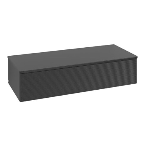 V&B Sideboard mit Frontstruktur Antao 120x26,8x50cm, WBP-farbe Lac, bla m Lac