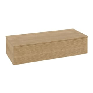 V&B Sideboard mit Frontstruktur Antao 120x26,8x50cm, WBP hon. Oa, hon. Oa