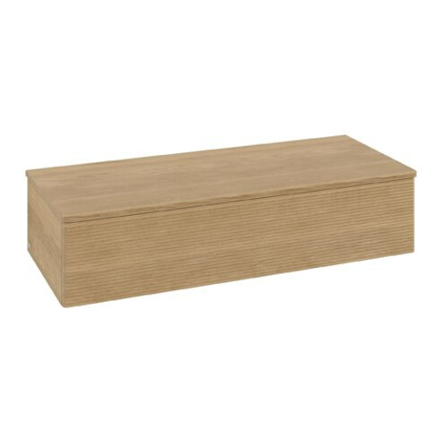 V&B Sideboard mit Frontstruktur Antao 120x26,8x50cm, WBP hon. Oa, hon. Oa