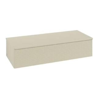 V&B Sideboard mit Frontstruktur Antao 120x26,8x50cm, WBP hon. Oa, si Gr m Lac