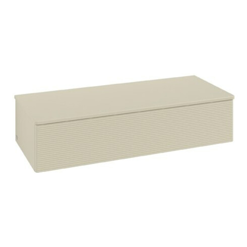 V&B Sideboard mit Frontstruktur Antao 120x26,8x50cm, WBP hon. Oa, si Gr m Lac