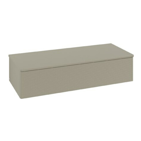 V&B Sideboard mit Frontstruktur Antao 120x26,8x50cm, WBP hon. Oa, st. Gr m Lac