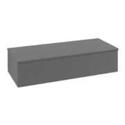 V&B Sideboard mit Frontstruktur Antao 120x26,8x50cm, WBP Lac, Anthrac. m Lac