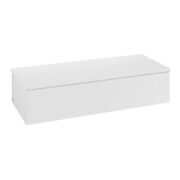 V&B Sideboard mit Frontstruktur Antao 120x26,8x50cm, WBP Lac, glo wh. Lac