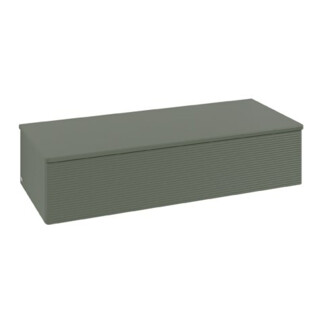 V&B Sideboard mit Frontstruktur Antao 120x26,8x50cm, WBP Lac, lea gre. m Lac
