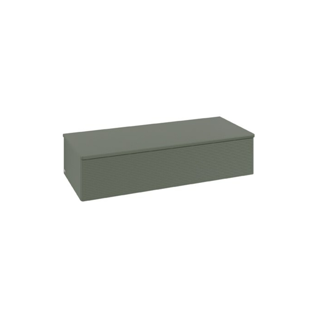 V&B Sideboard mit Frontstruktur Antao 120x26,8x50cm, WBP Lac, lea gre. m Lac