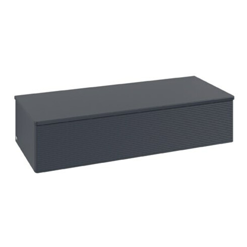 V&B Sideboard mit Frontstruktur Antao 120x26,8x50cm, WBP Lac, md bl. m Lac
