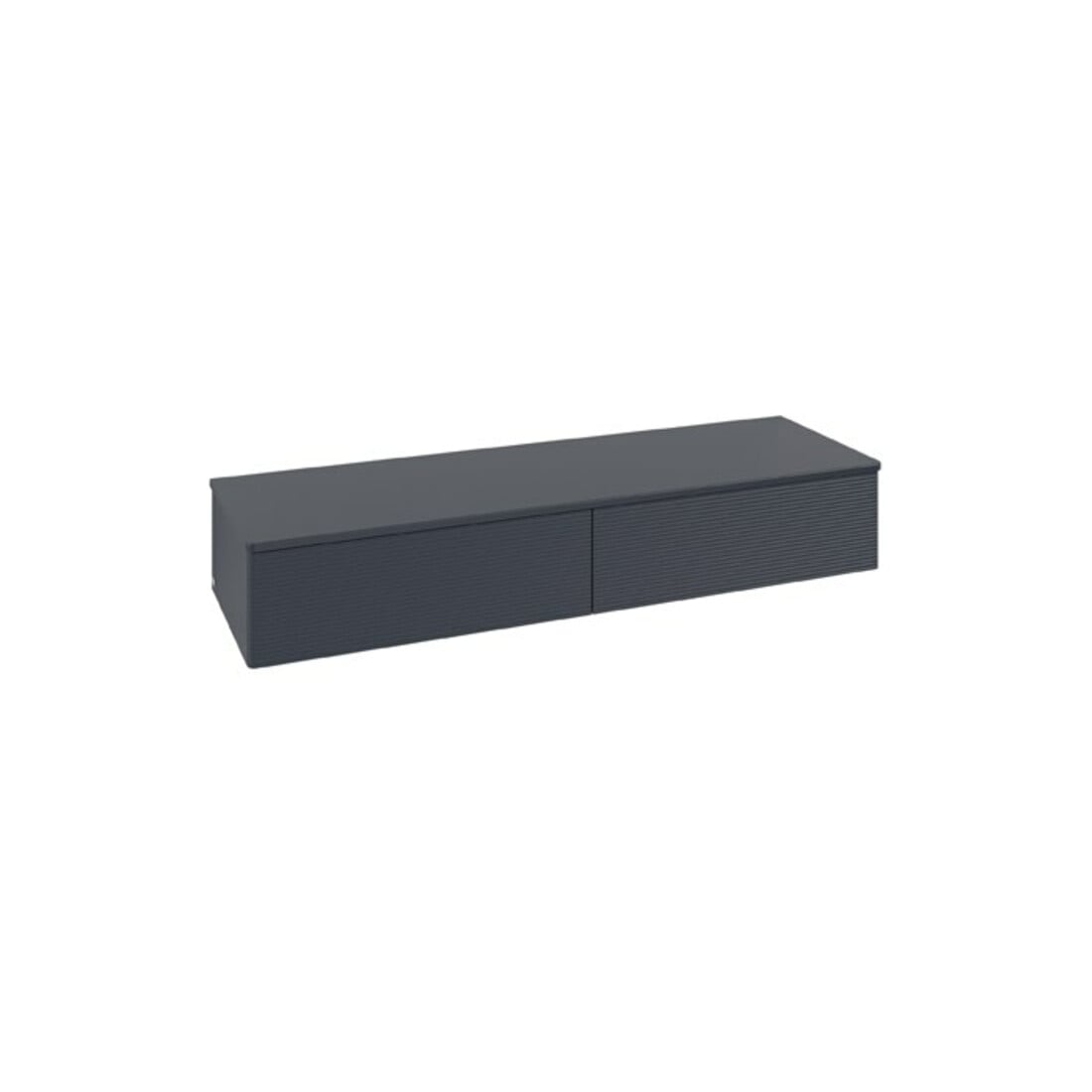 V&B Sideboard mit Frontstruktur Antao 160x26,8x50cm, WBP botti., md bl. m Lac