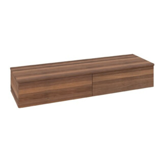 V&B Sideboard mit Frontstruktur Antao 160x26,8x50cm, WBP-farbe hon. Oa, w. wal