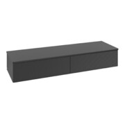 V&B Sideboard mit Frontstruktur Antao 160x26,8x50cm, WBP-farbe Lac, bla m Lac