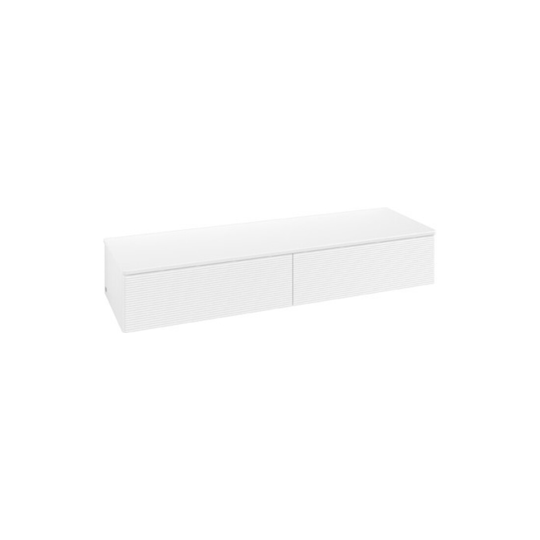 V&B Sideboard mit Frontstruktur Antao 160x26,8x50cm, WBP-farbe Lac, wh. m Lac