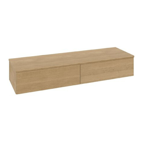 V&B Sideboard mit Frontstruktur Antao 160x26,8x50cm, WBP-farbe w. wal, hon. Oa