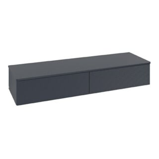 V&B Sideboard mit Frontstruktur Antao 160x26,8x50cm, WBP hon. Oa, md bl. m Lac