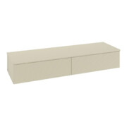 V&B Sideboard mit Frontstruktur Antao 160x26,8x50cm, WBP hon. Oa, si Gr m Lac