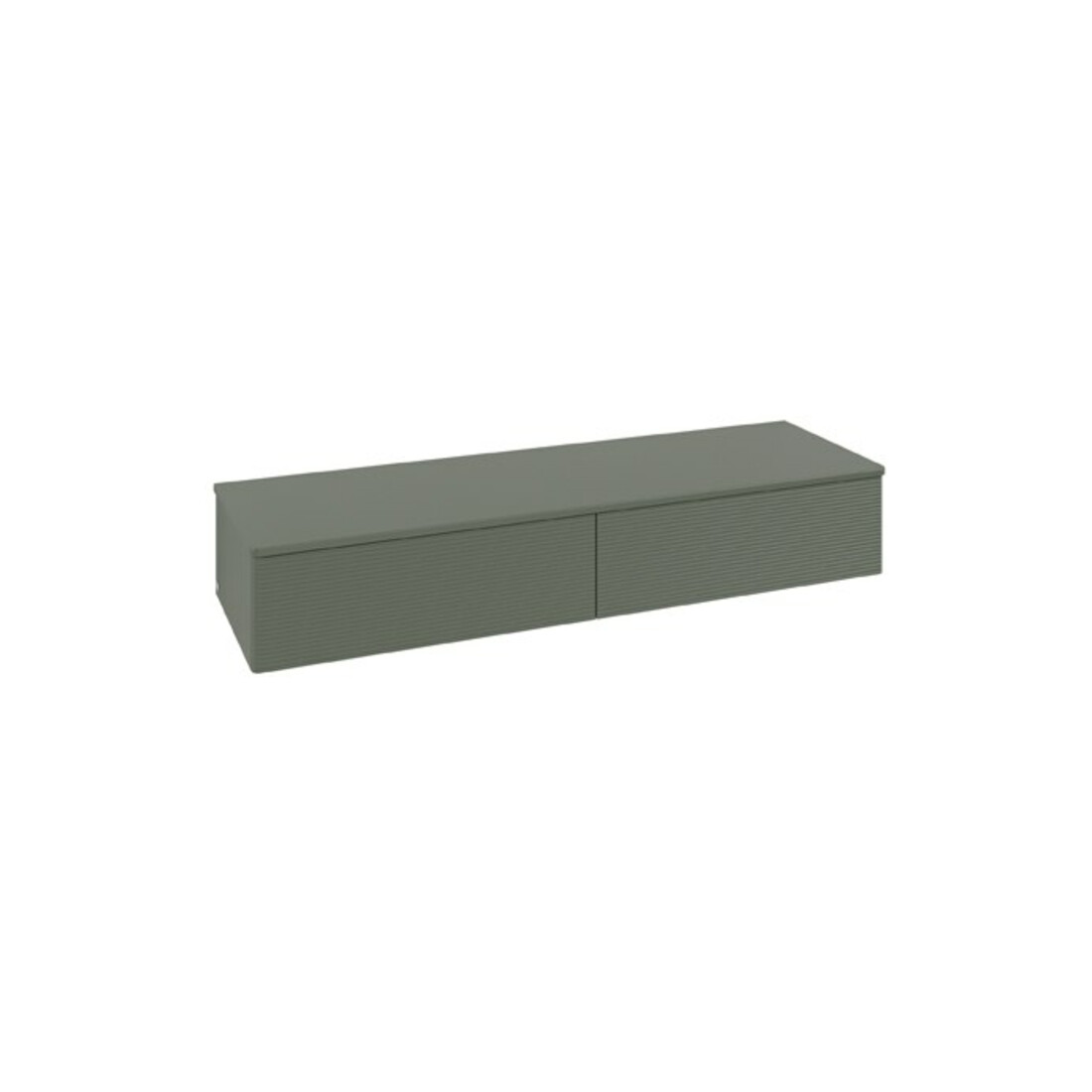 V&B Sideboard mit Frontstruktur Antao 160x26,8x50cm, WBP Lac, lea gre. m Lac
