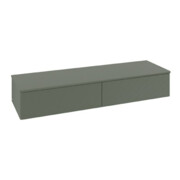 V&B Sideboard mit Frontstruktur Antao 160x26,8x50cm, WBP w wal, lea gre. m Lac
