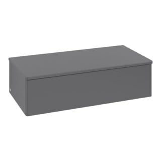 V&B Sideboard ohne Frontstruktur Antao 100x26,8x50cm, WBP Lac, Anthrac. m Lac